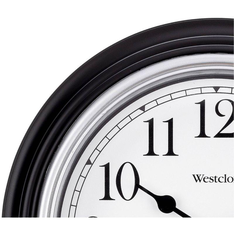 9" Round Simplicity Wall Clock Black - Westclox: Modern Analog, Indoor Use, No Warranty, AAA Battery Required