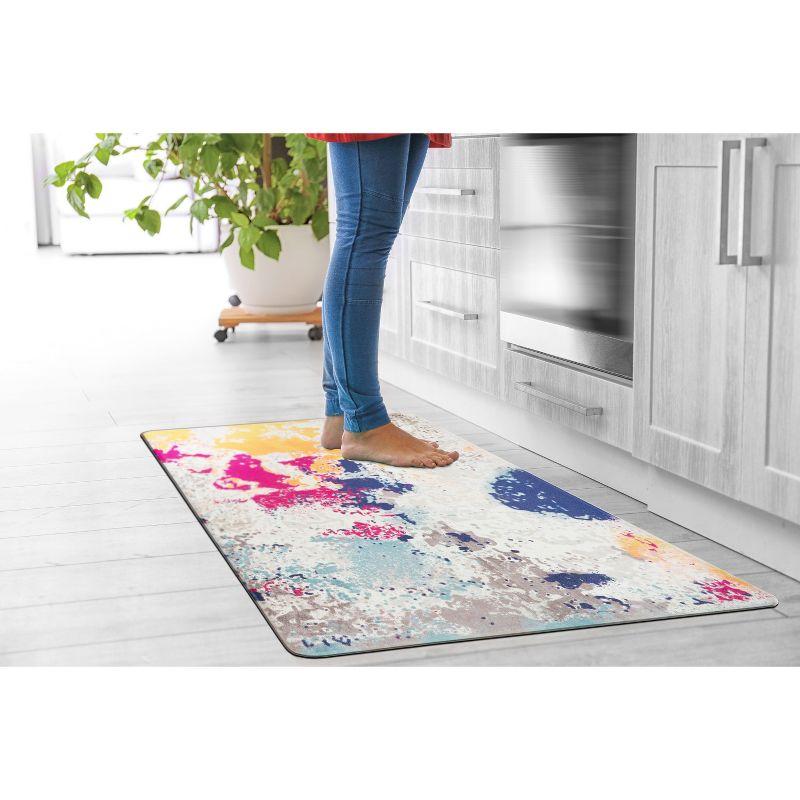 World Rug Gallery Modern Abstract Anti Fatigue Standing Mat - Multi 18"x30"