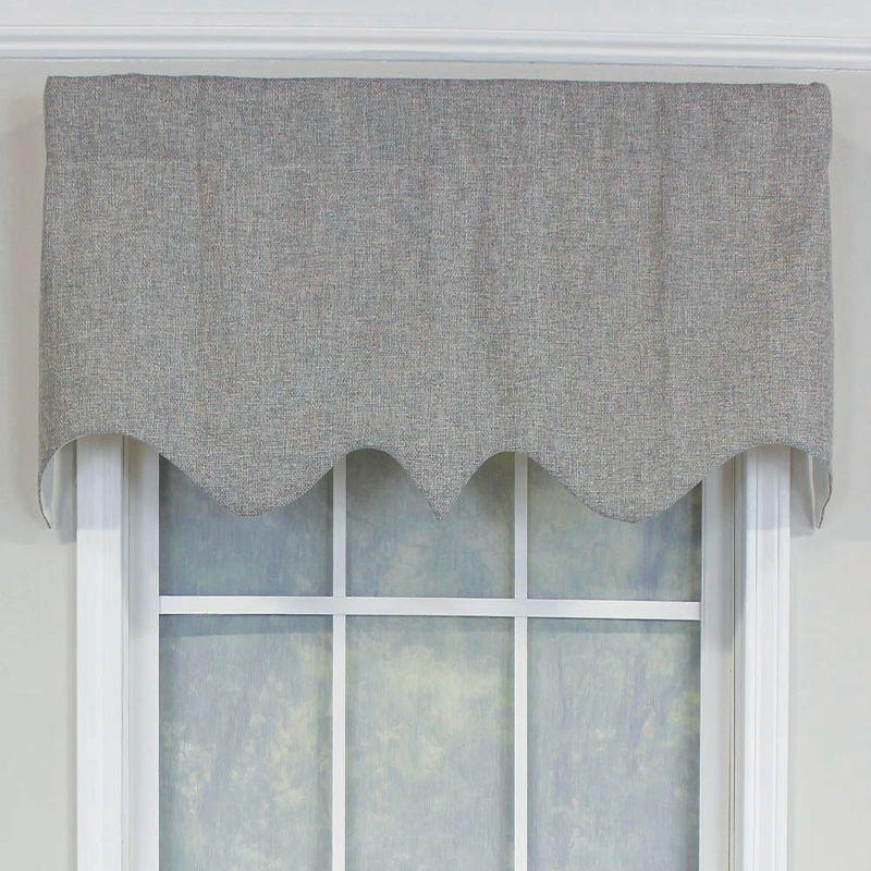 Ash Gray Fabric Rod Pocket Valance for Standard Windows