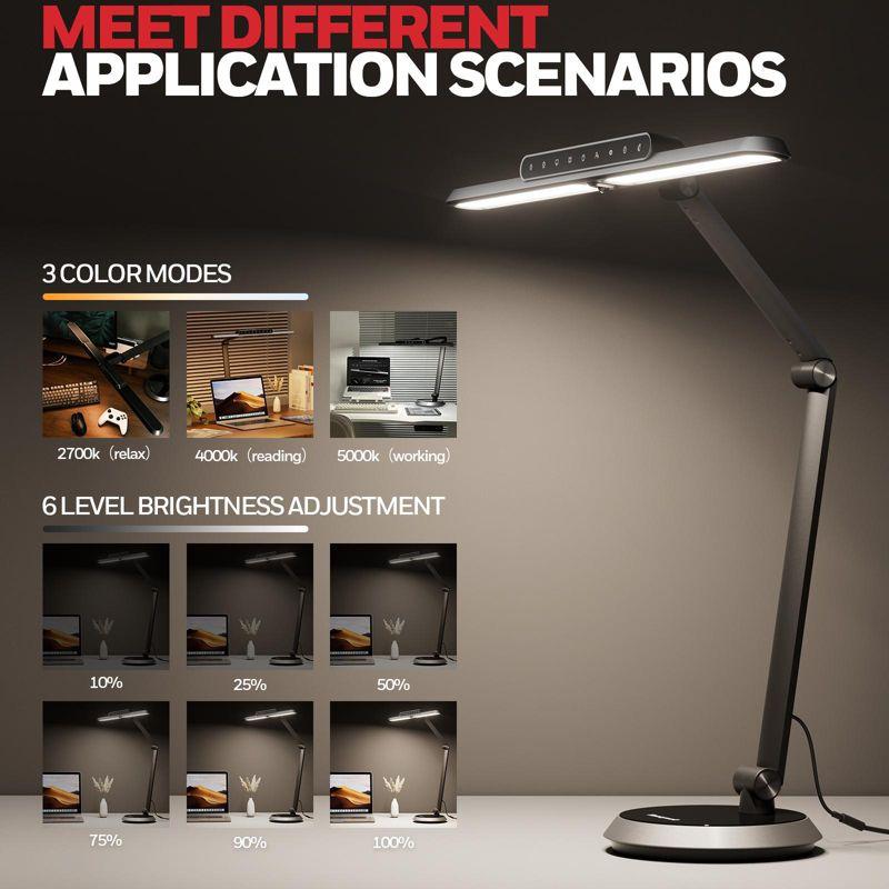 BEAUTY DEPOT Honeywell H9 Sunturalux? LED Desk Lamp For Eye Care: Auto-Sensing, 3 Color Temperatures, Stepless Dimming