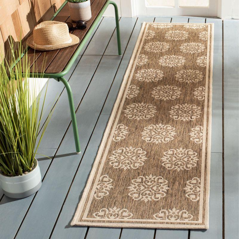 Beach House BHS181 POWER LOOMED Indoor/Outdoor Runner Rug - Beige/Cream - 2'2"x10' - Safavieh