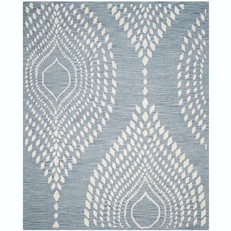 Bella BEL126 Hand Tufted Area Rug - Blue/Ivory - 8'x10' - Safavieh.