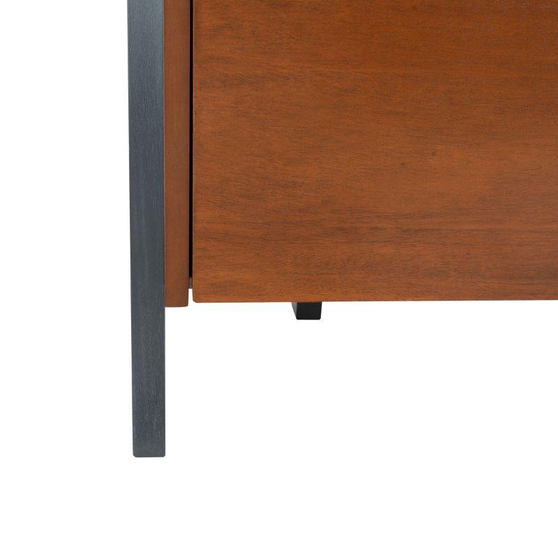 Vlad 3 Shelf 1 Door Etagere - ETG9405 - Natural/Charcoal - Safavieh