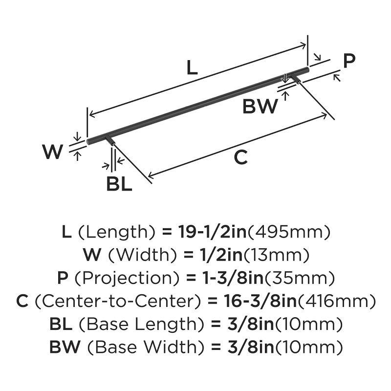 Bar Pulls 16-3/8 inch (416mm) Center-to-Center