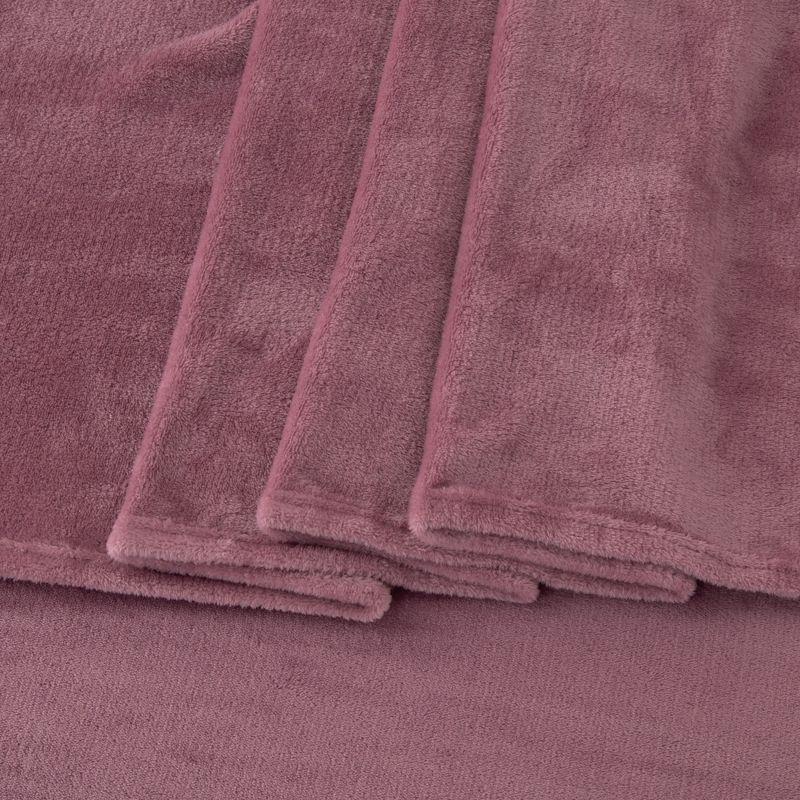 Solid Velvet Plush Fleece Sheet Set - Great Bay Home