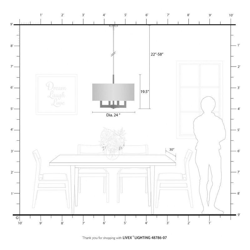 Livex Lighting Cresthaven 4 - Light Chandelier in  Bronze/Antique Brass