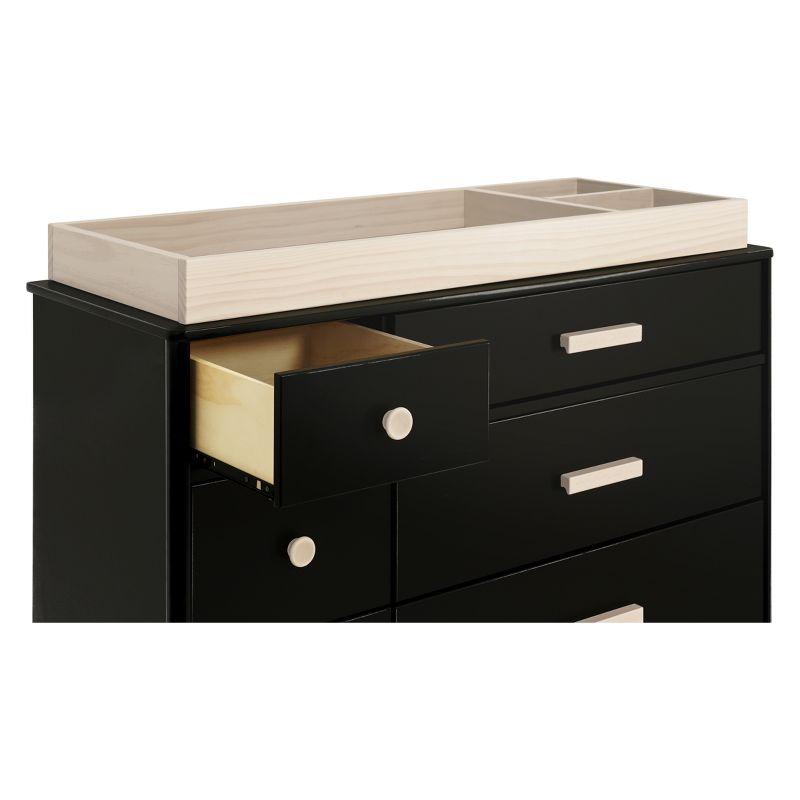 Lolly 6-Drawer Assembled Double Dresser in Black and Washed Natural