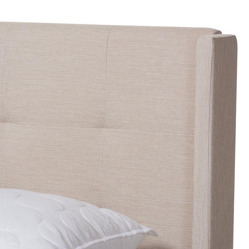 Lisette Fabric Upholstered Bed - Baxton Studio