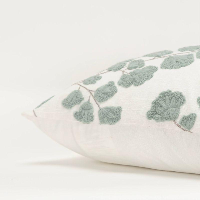 Embroidered Cotton Throw Pillow