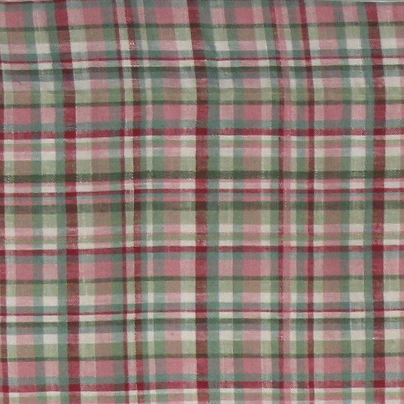 RLF Home Plaided Regal 100% Cotton with Fully Lined 3" Rod Pocket Valnance for Windows 50" x 17" Pastel