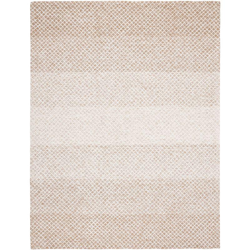 Elegant Ivory Hand-Tufted Wool Area Rug 6' x 9'