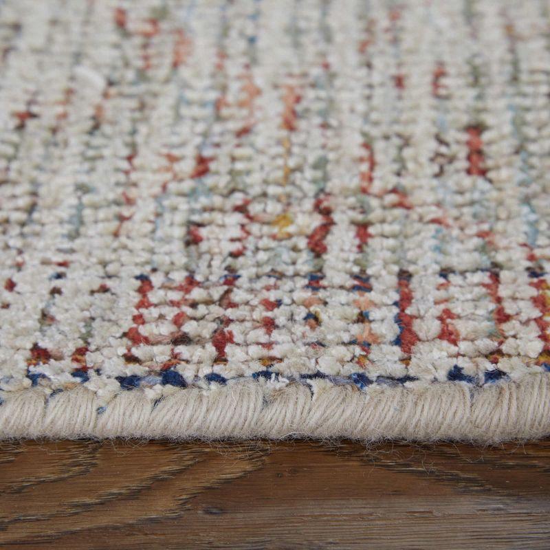 Caldwell Transitional Distressed Ivory/Blue/Red Area Rug