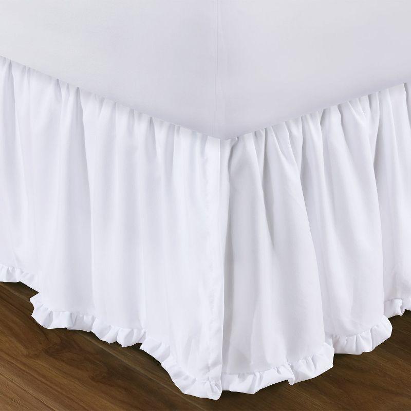 Greenland Home Fashions Sasha White Bed Skirt 15"
