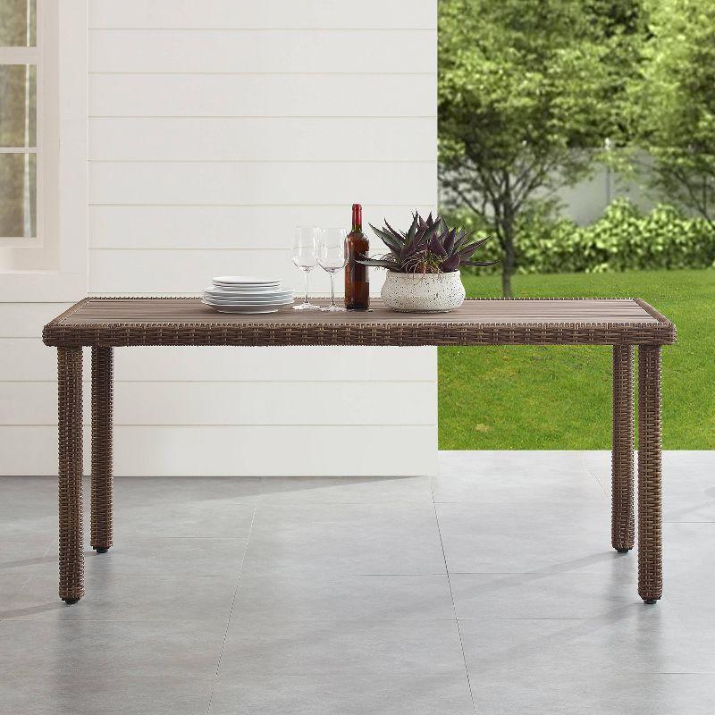 Bradenton Outdoor Rectangular Dining Table Weathered Brown - Crosley