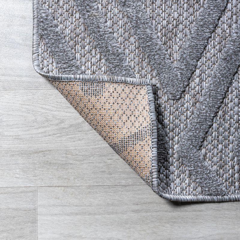 5'x8' Balansat Moroccan Diamond Indoor/Outdoor Area Rug, Light Gray - JONATHAN Y