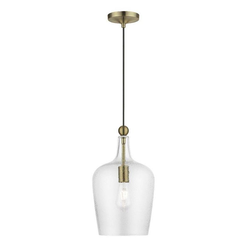 Livex Lighting Avery 1 - Light Pendant in  Antique Brass