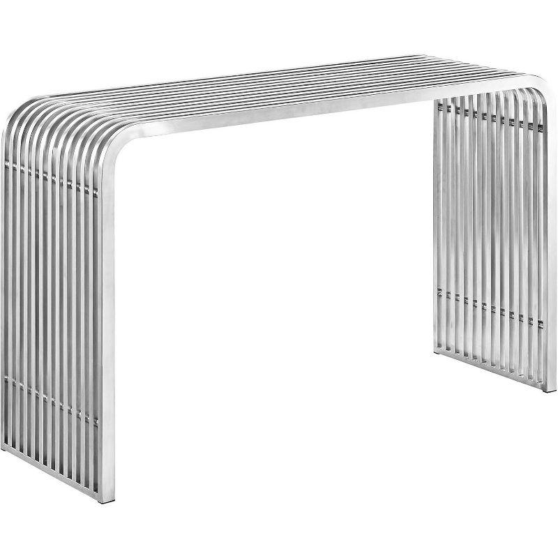 Modway Pipe Stainless Steel Console Table