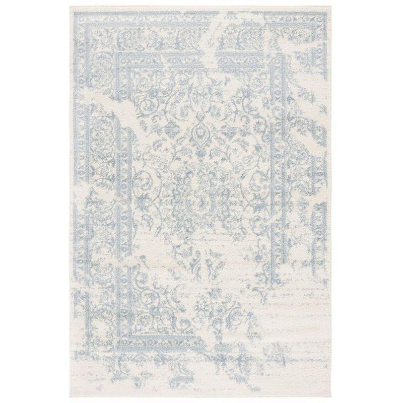 Ivory Slate Chic Lodge Hand-Knotted Square Area Rug, 6' x 9'