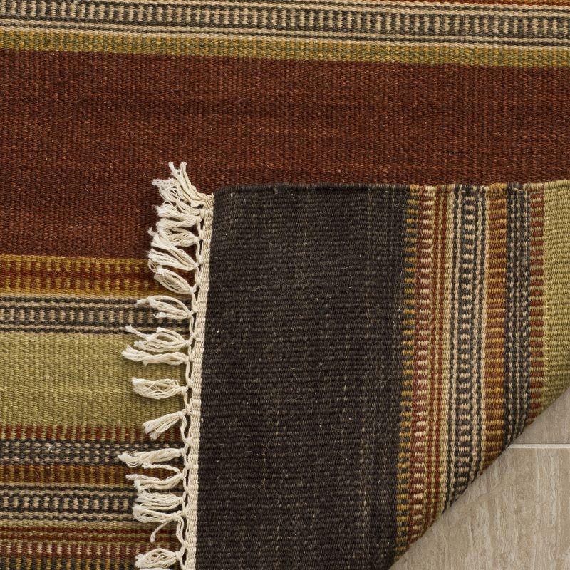 Striped Kilim STK315 Hand Woven Indoor Runner Rug - Gold - 2'3"x10' - Safavieh
