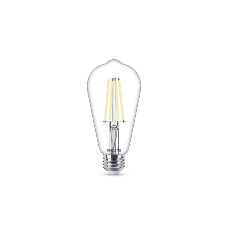 Philips LED 40W Clear ST19 Soft White: Dimmable, 400 Lumens, E26 Base, Energy Star Certified, 2-Pack