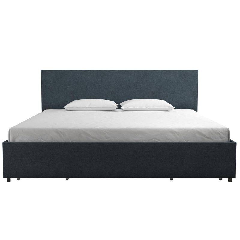 Novogratz Kelly Upholstered Unfinished Platform Storage Bed