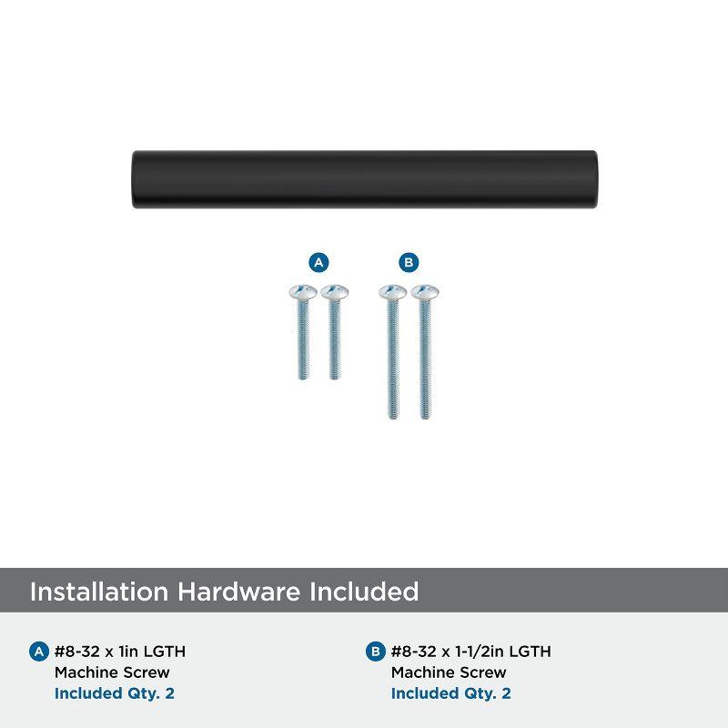 Amerock Versa 3 inch (76mm) Center-to-Center Matte Black Cabinet Pull