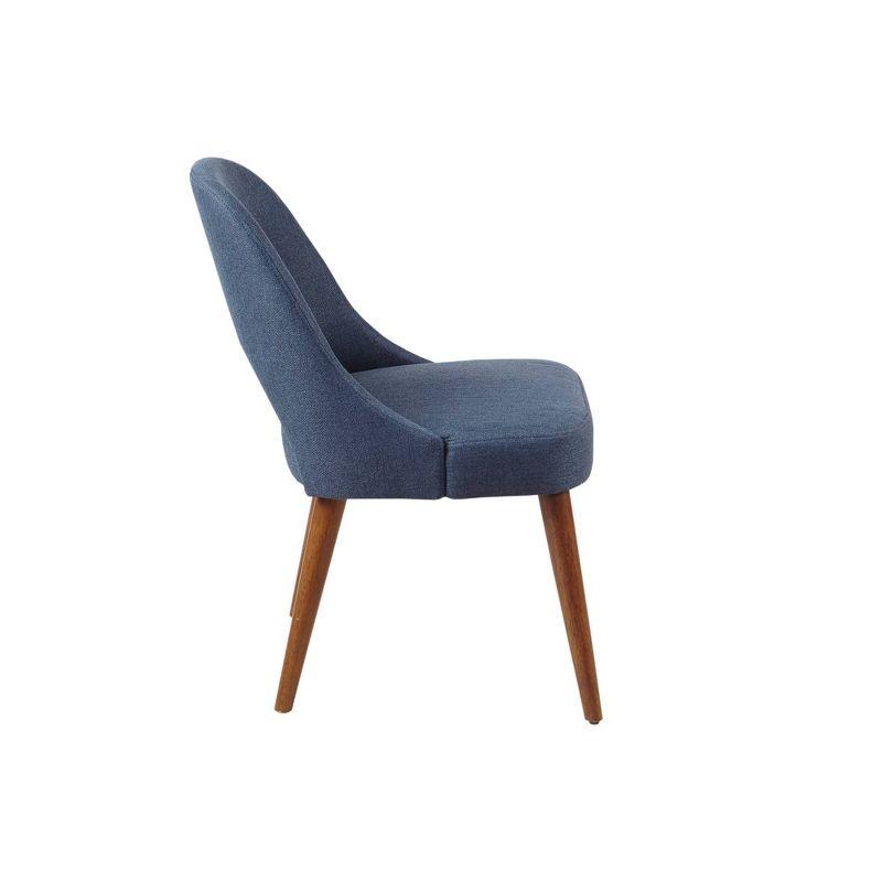 Ink+Ivy Set of 2 Nola Dining Side Chairs Navy: Upholstered, Wood Legs, Modern Style, Foam Cushion
