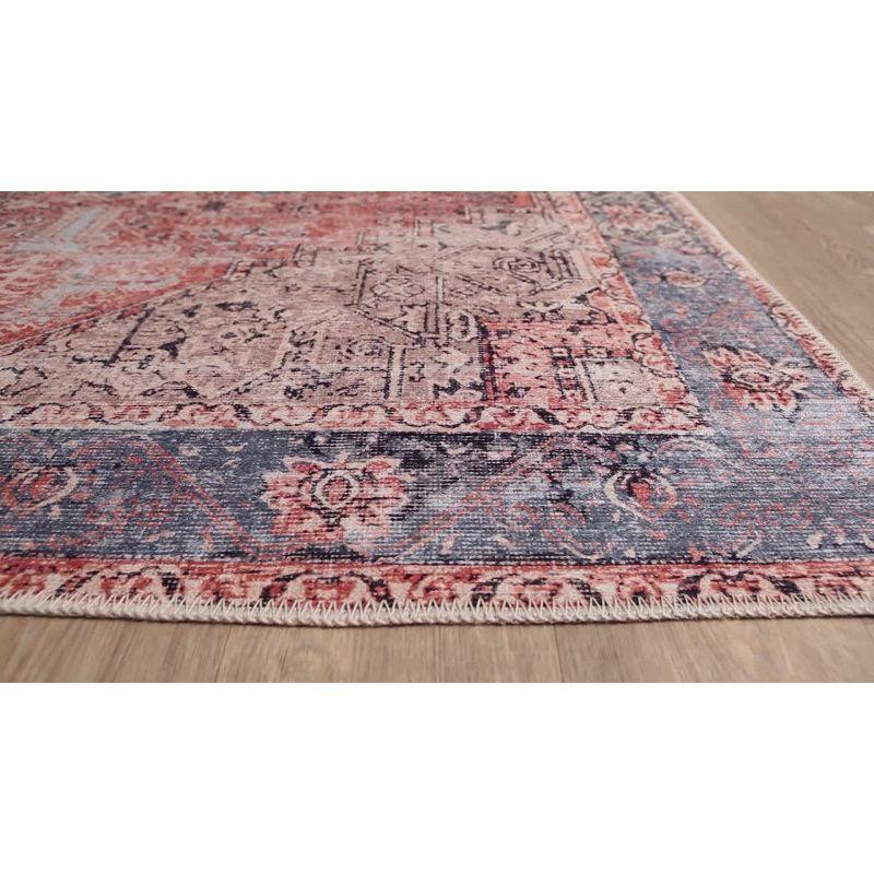 Livabliss 7'10"x10'2" Ushak Global Rugs Pink: Traditional Medallion, Stain & Fade-Resistant, Low Pile