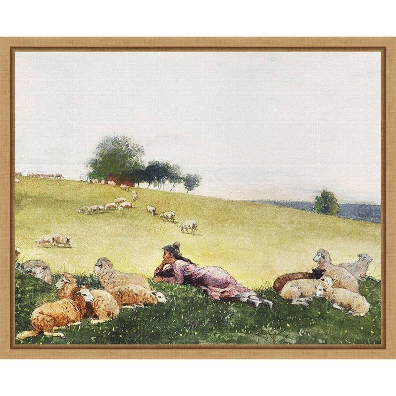 Amanti Art Homers Sheep Countryside II by Winslow Homer Framed Wall Art Print