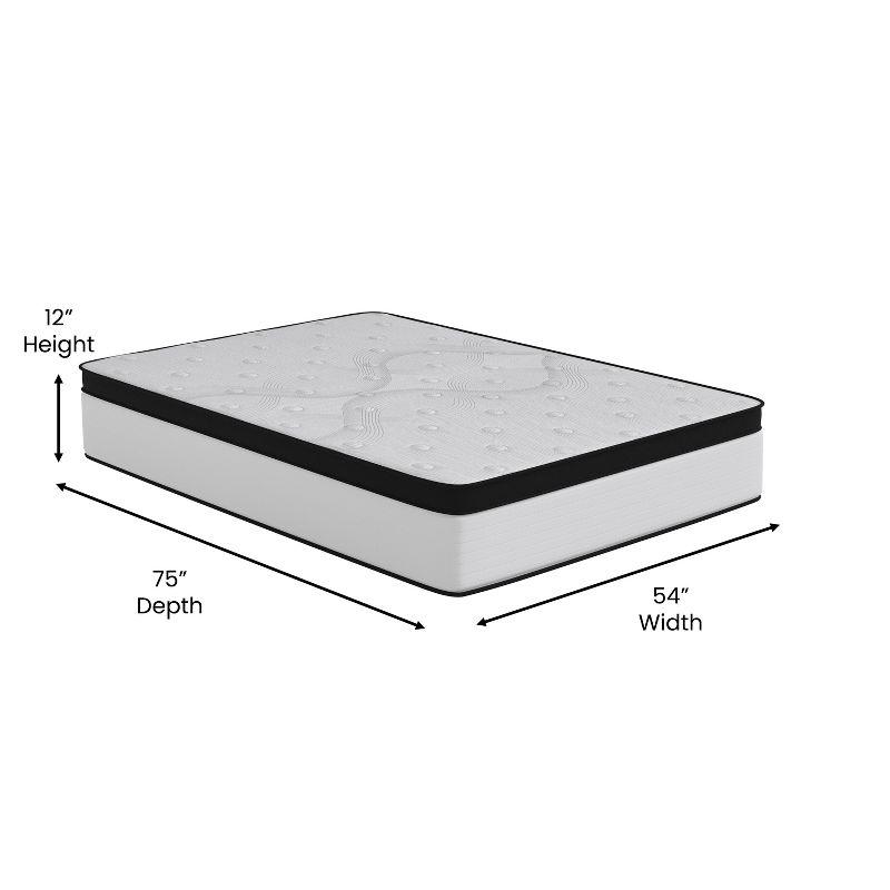 Full Extra Firm Hybrid Mattress with Pocket Spring Core and Knit Fabric Top