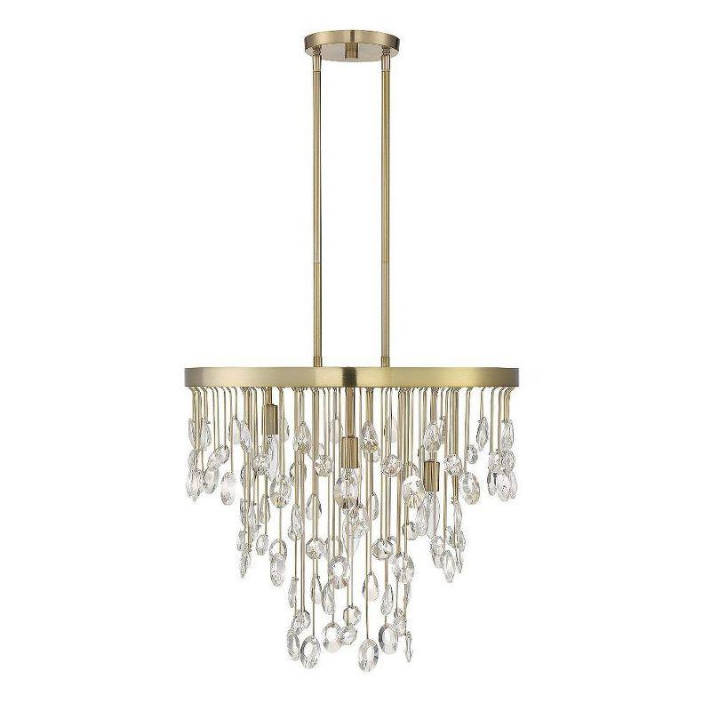 Livorno 4-Light Chandelier in Noble Brass