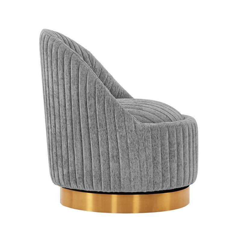 Leela Modern Swivel Boucle Upholstered Accent Chair - Manhattan Comfort