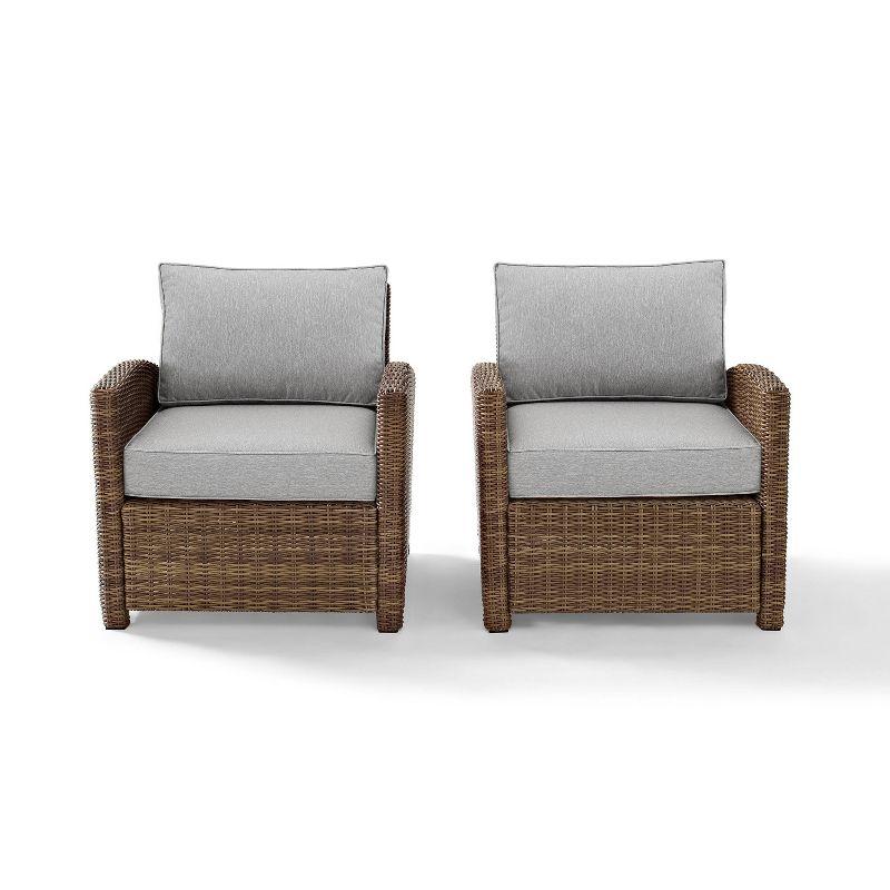 Bradenton 2pc Outdoor Wicker Armchair Set - Crosley