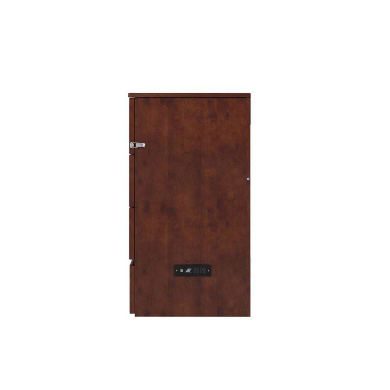 Queen Northfield Murphy Bed Chest Walnut - AFI: Hardwood Frame, Built-In USB Ports & Storage Drawer