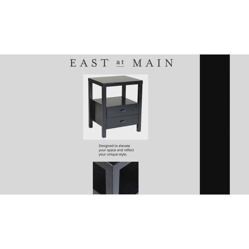Easton Modern Gray Acacia Wood 2-Drawer Nightstand