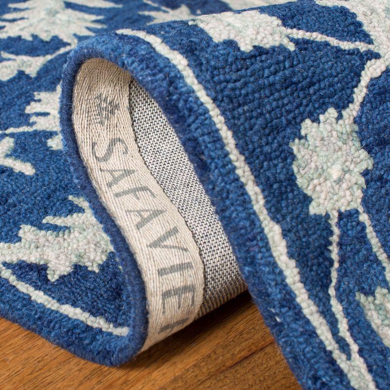 Micro-Loop MLP506 Hand Tufted Indoor Area Rug - Navy/Grey - 9'x12' - Safavieh