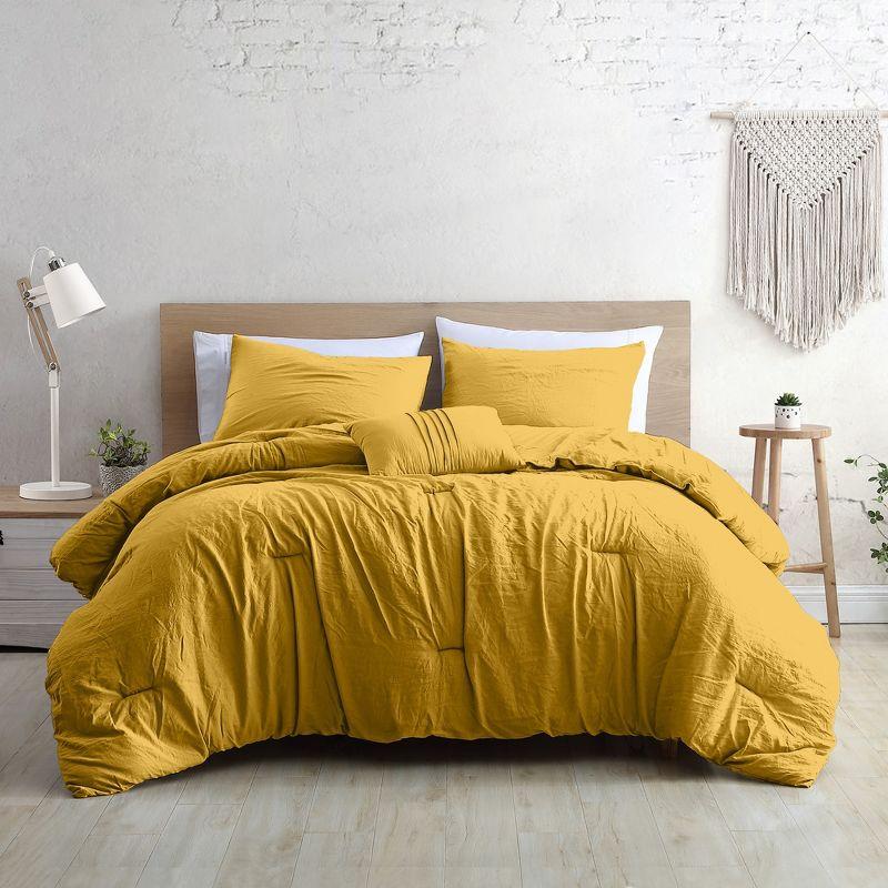 Modern Threads 4-Piece Garment-Washed Comforter Set.