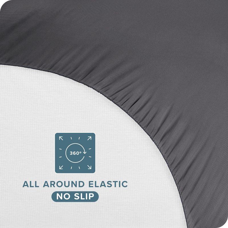Breathable Waterproof Grey Twin XL Mattress Protector by Bare Home
