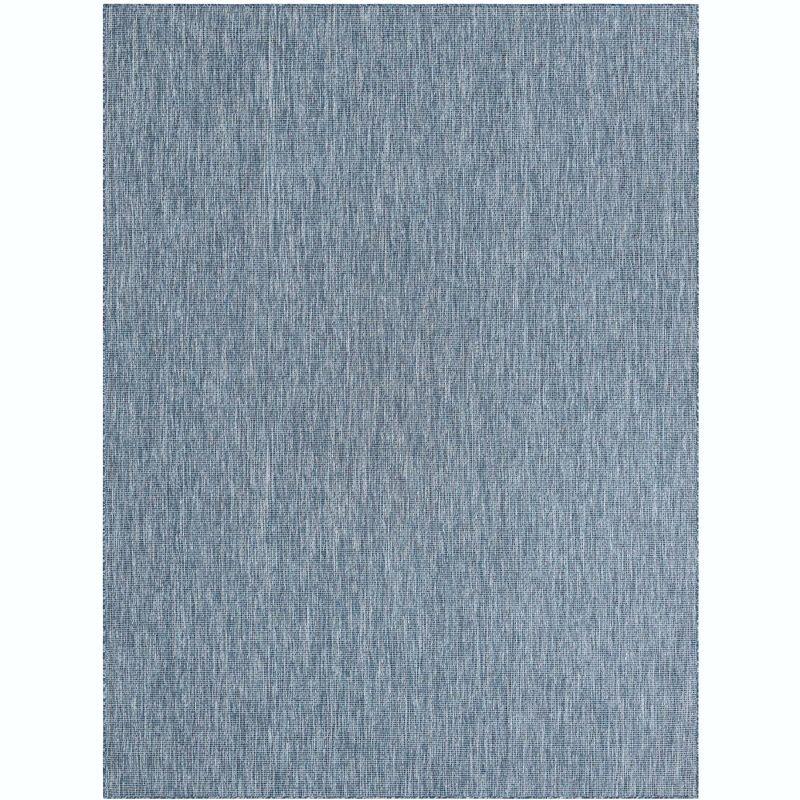 Navy Blue Easy-Care Synthetic 9' x 12' Outdoor Rug