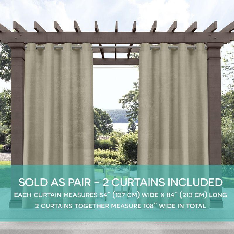 Cabana Solid Heavyweight Indoor Outdoor Curtains