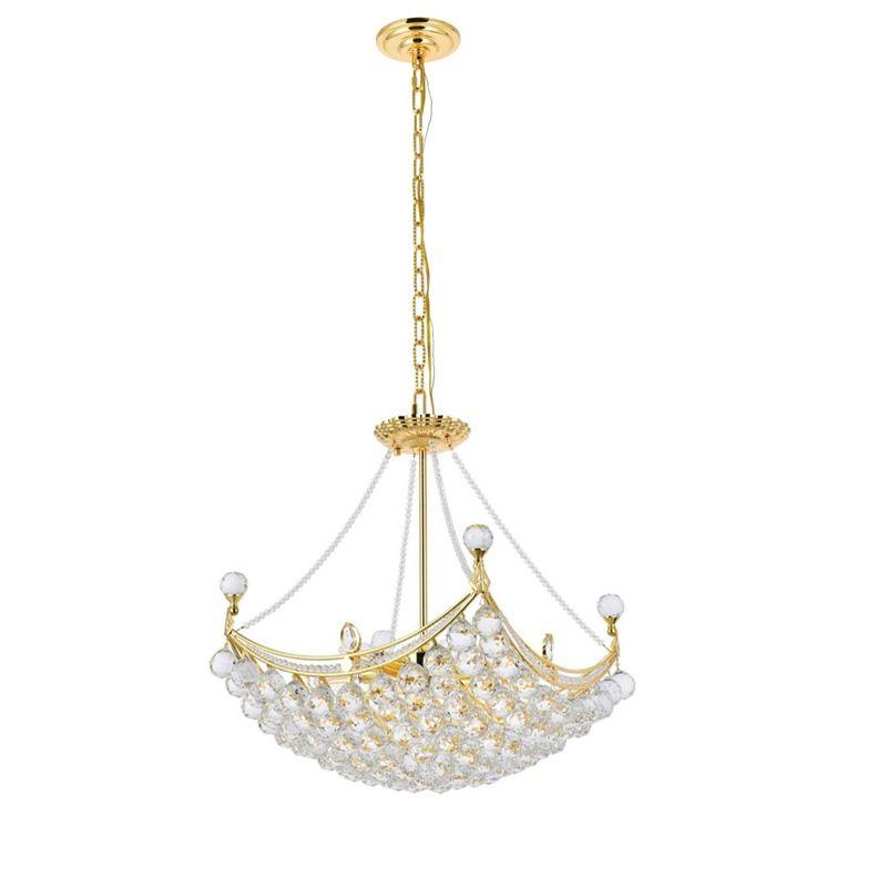 Elegant Lighting Corona 8 light Gold Chandelier Clear Royal Cut Crystal