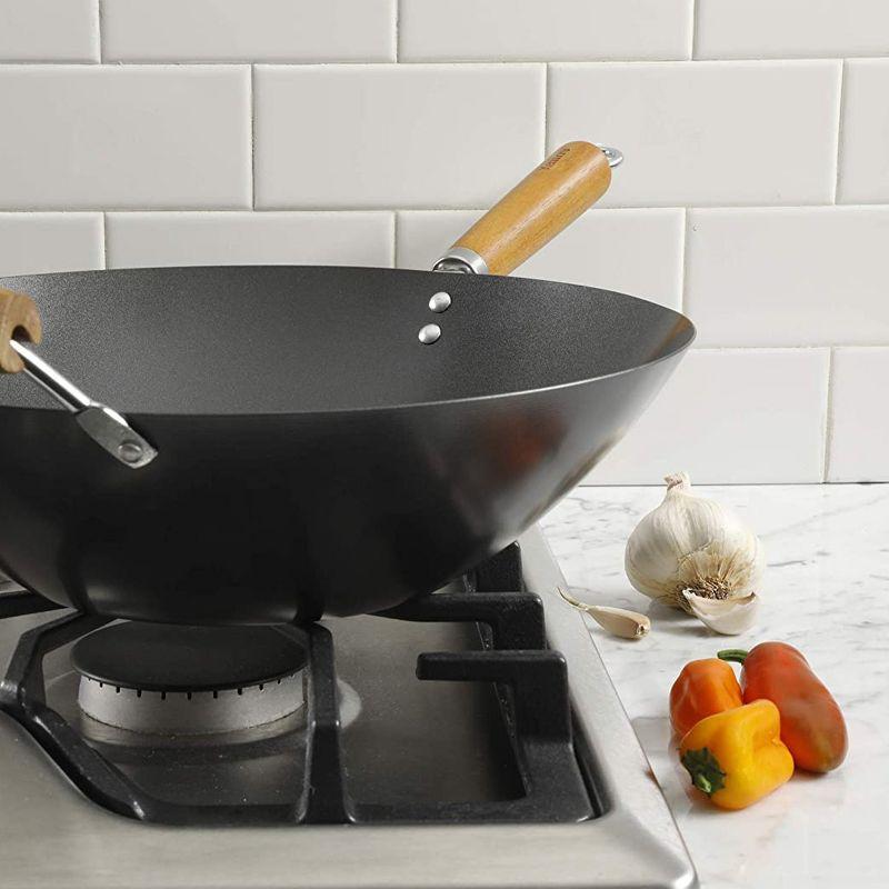 Gibson 14 in. Non-Stick Carbon Steel Wok