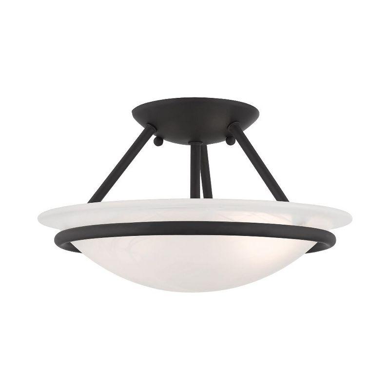 Livex Lighting Newburgh 2 - Light Semi-Flush Mount in  Black