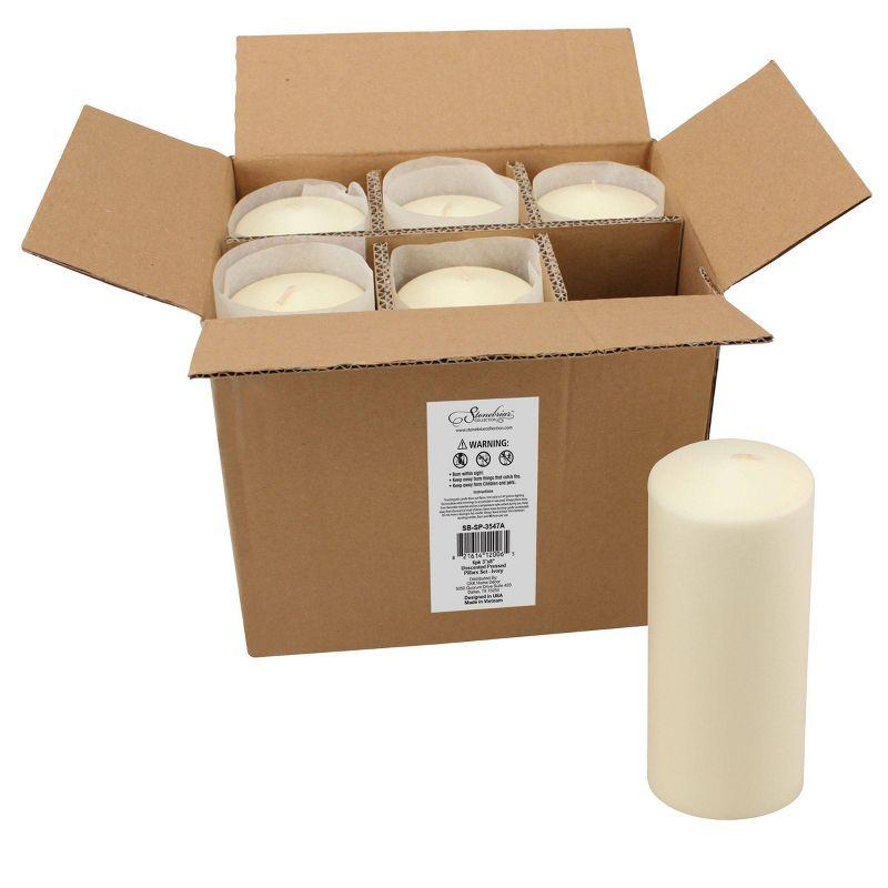 6pk Pillar Candles Ivory - Stonebriar Collection