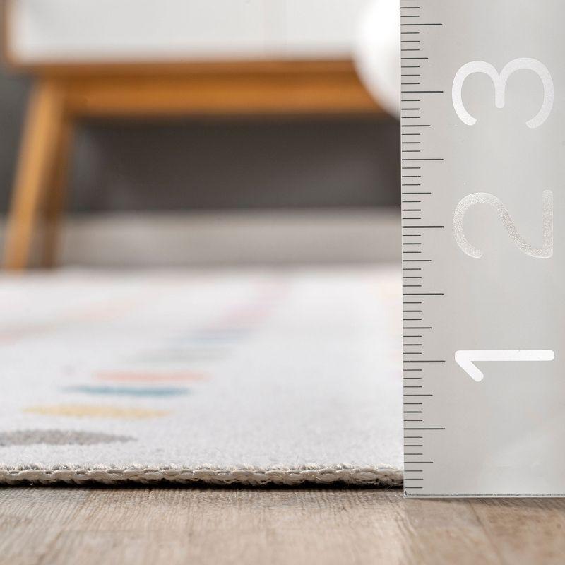 Nuloom Larissa Polka Dot 3x5 Machine Washable Accent Indoor Area Rug for Living Room Bedroom Dining Room Nursery Entryway Kitchen, Ivory/Multicolor