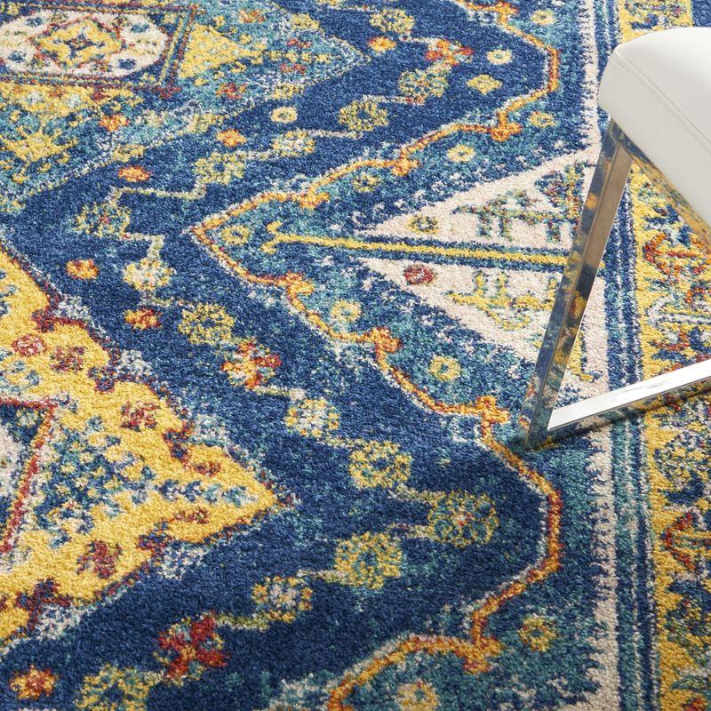 Nourison Allur Diamonds Geometric Indoor Area Rug Navy Multicolor 4' x 6'