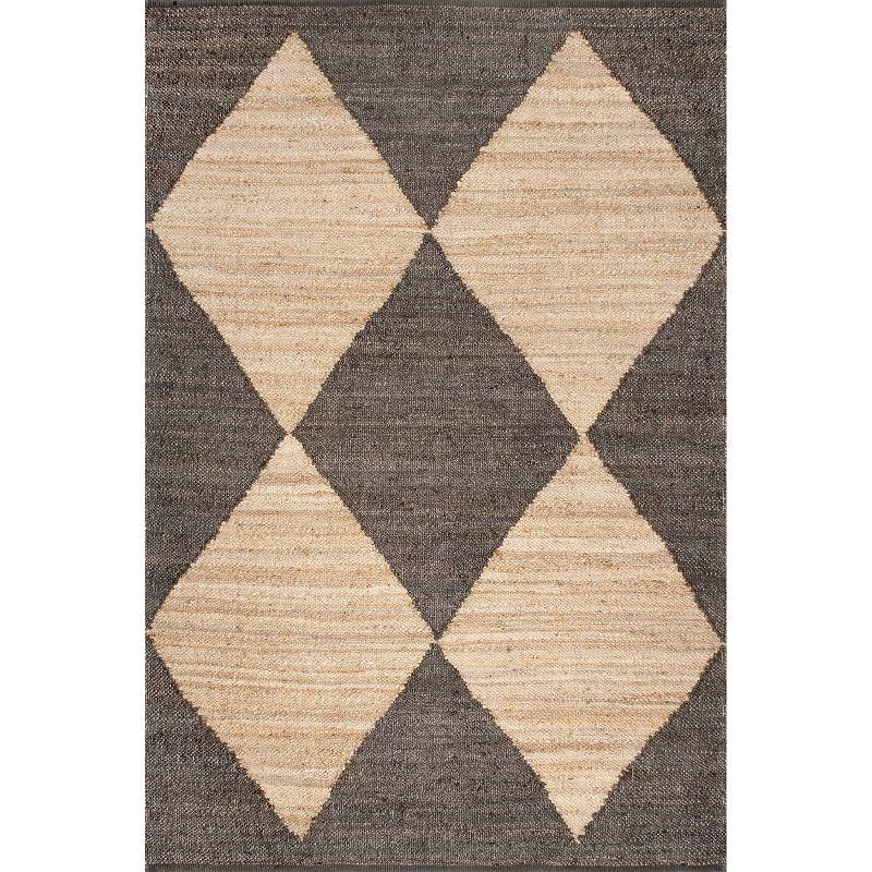 Nuloom Pandora Diamond Jute Indoor Area Rug, 3' x 5', Black