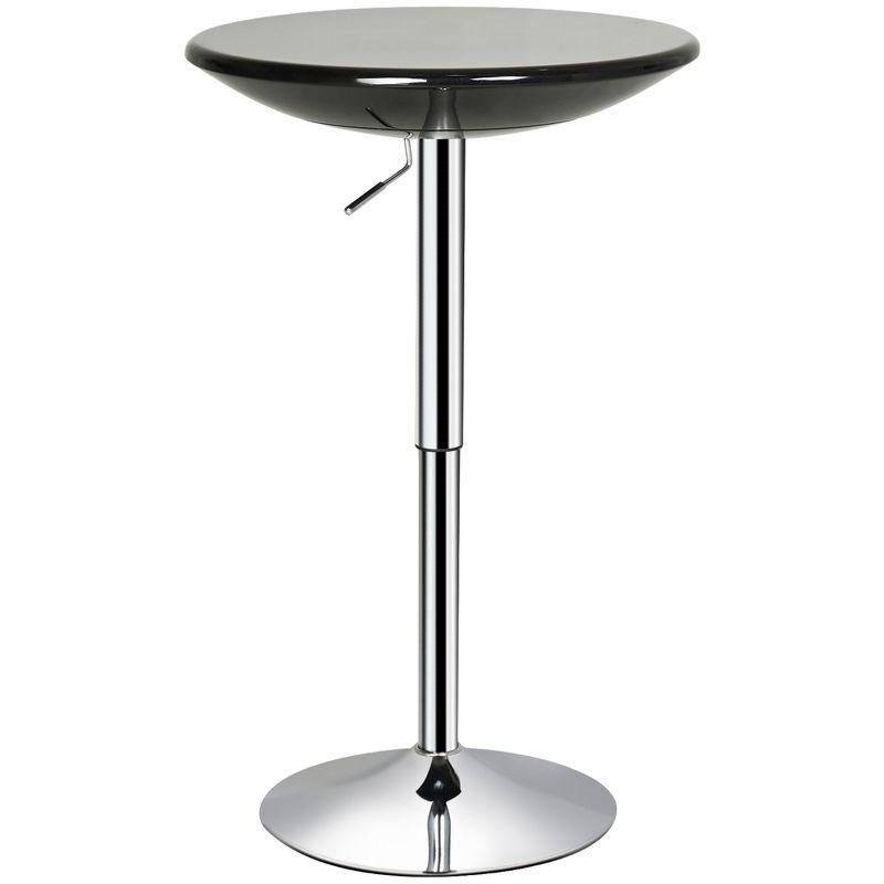 Elegant Round Wood 67cm Adjustable Dining Table in Black