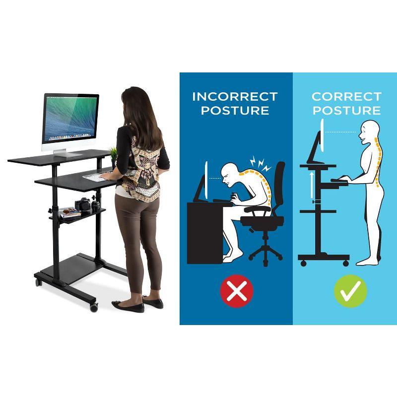 Mount-it Adjustable Metal Base Standing Desk Converter