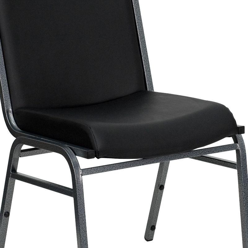 Flash Furniture HERCULES Series Heavy Duty Black Vinyl Stack Chair